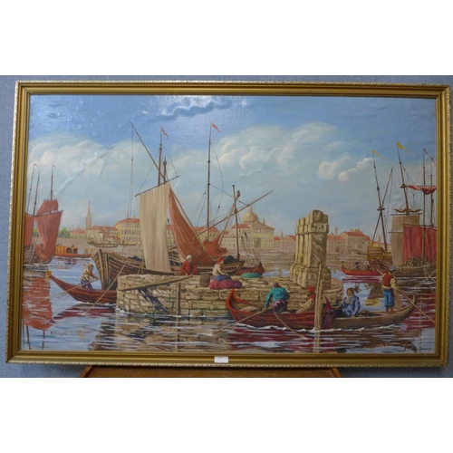 300 - W. M. Orqill, Venice landscape, oil on canvas, framed