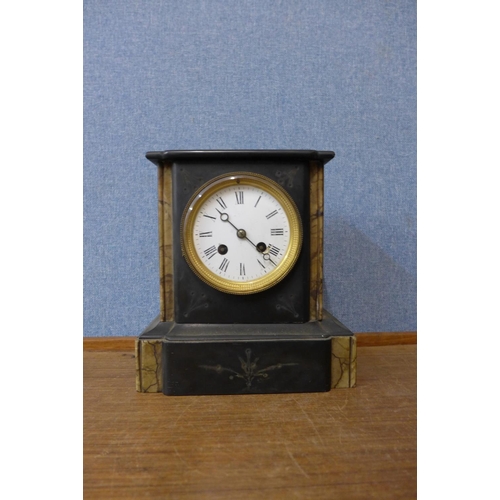 319 - A 19th Century French Belge noir mantel clock