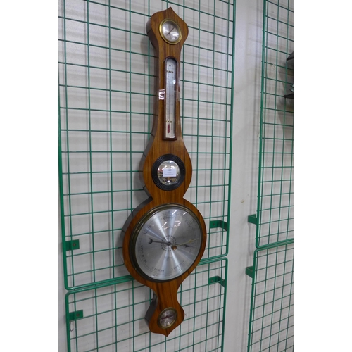 323 - A Comitti, Holborn mahogany aneroid banjo barometer