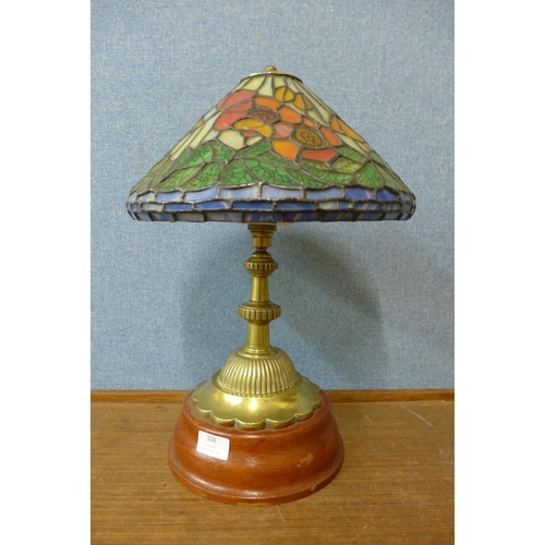 338 - A Tiffany style table lamp, shade a/f