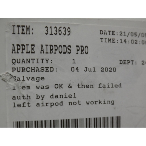 3134 - Apple Airpods Pro (model:- MWP22ZM/A), RRP £189.99 + VAT (229-82) * This lot is subject to VAT