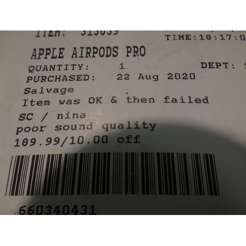 3137 - Pair of Apple Airpods Pro (model:- MWP22ZM/A), RRP £189.99 + VAT (229-495) * This lot is subject to ... 