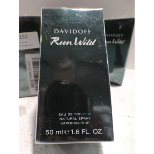 3151 - 8 x 50ml Bottles of DAVIDOFF Run Wild Eau de Toilette