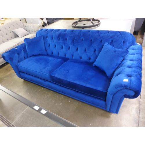 1574 - A Bordeaux 4 Seater Navy Sofa  Rrp £791.66 + Vat - marks to rear (4059-26 ) * This Lot Is Subject To... 