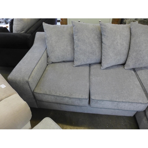 1591 - A grey upholstered small corner sofa