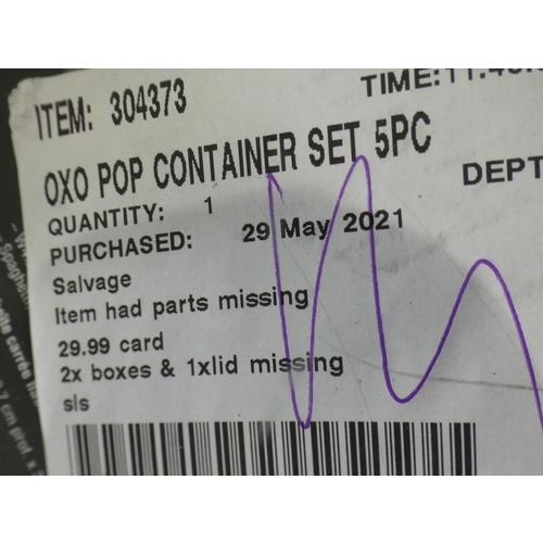 3003 - Oxo Pop Container Set (231-155) * This lot is subject to VAT