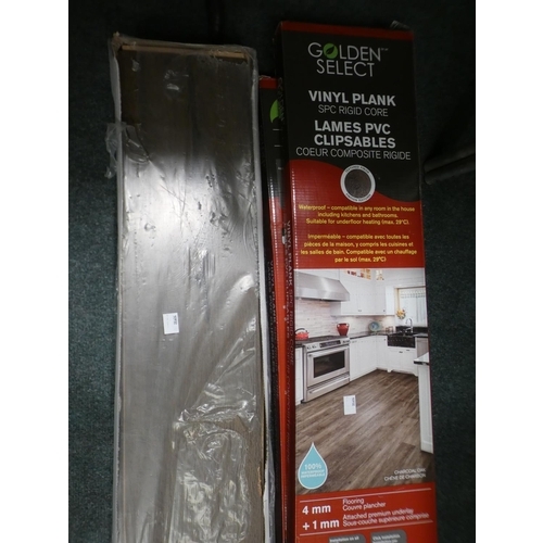 3241 - Pack of Gold Laminte (Domingo) and Pack of Golden Vinyl Flooring (Charcoal Oak)  (231-83, 92) * This... 