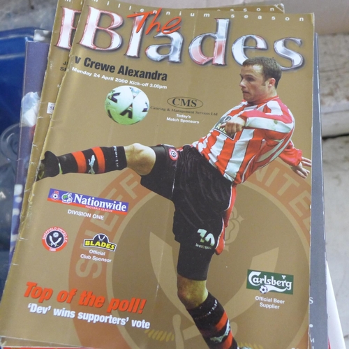 2056 - Large qty. of football programmes mostly Sheffield United FC