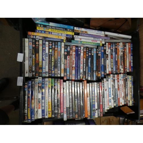 2319 - Approx. 100 DVDs with basketball hoop & qty. of door furniture