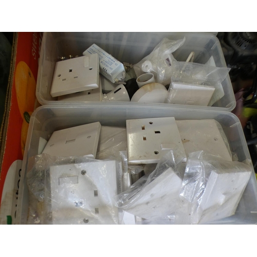 2356 - Qty. of back boxes, wall sockets & switches