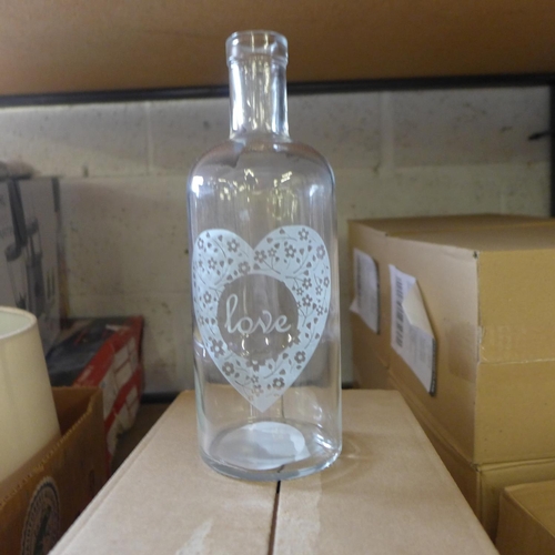 2084 - 42 Bottle 'Love' vases - boxed & unused