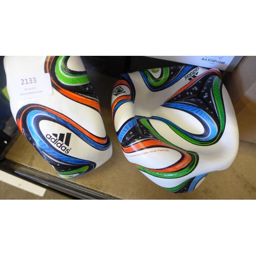 2133 - 2 Unused Brazuca World Cup 2014 footballs