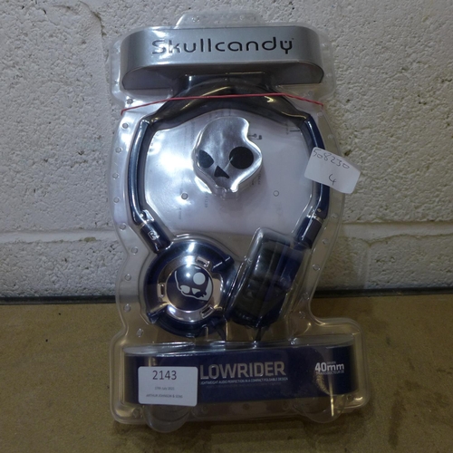 2143 - Pr. of sealed Skullcandy Low Rider headphones