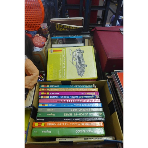 2162 - 3 Boxes of books; motoring (Haines), antiques (Millers catalogues) & history