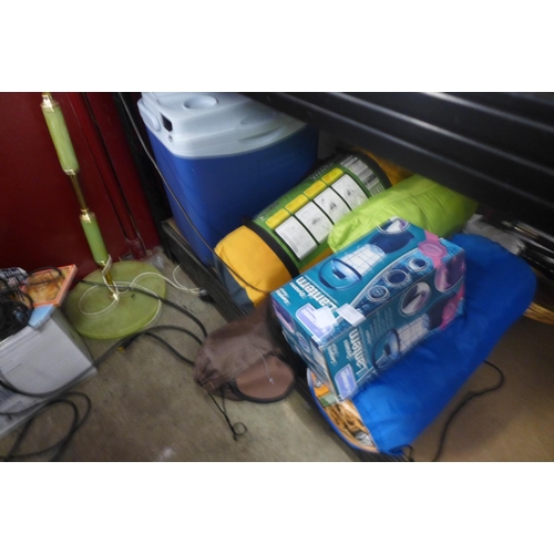 2197 - Qty. of camping equipment; 2-man tent, sleeping bags, cool box, etc.