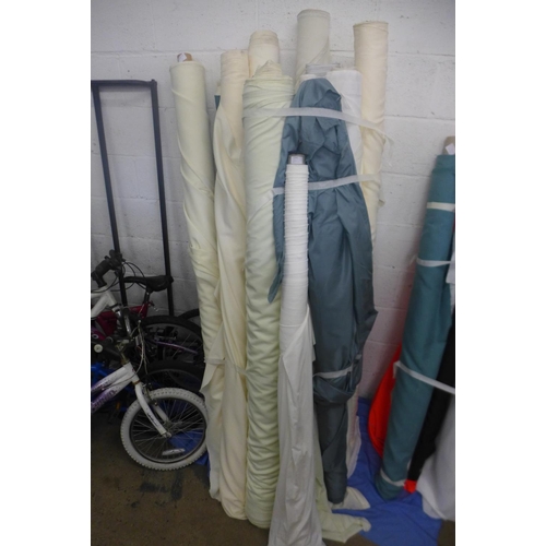 2245 - 13 Rolls of mixed fabric, mostly lining