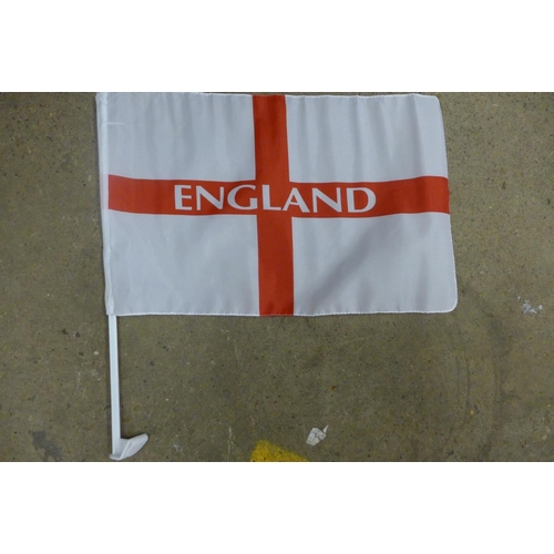 2993 - Box of approx. 144 England car flags