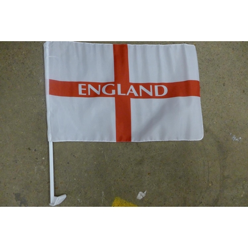 2995 - Box of approx. 144 England car flags