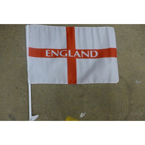 2996 - Box of approx. 144 England car flags