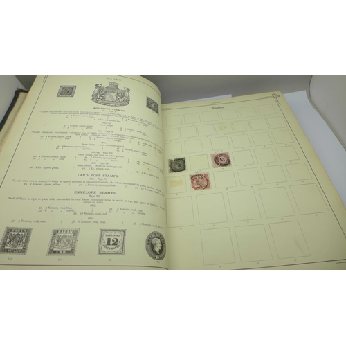 684A - A Stanley Gibbons, The Imperial Postage Stamp Album, 1892, with some stamps (first ever SG album con... 