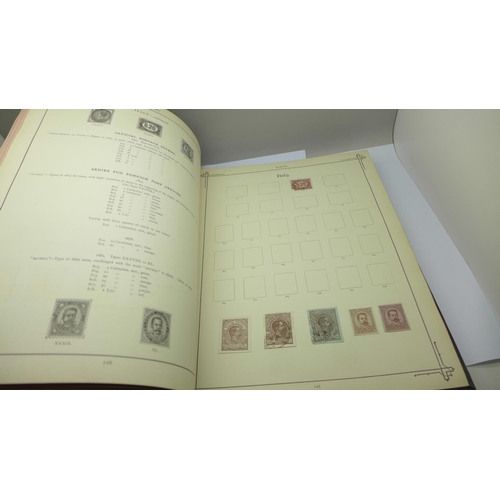 684A - A Stanley Gibbons, The Imperial Postage Stamp Album, 1892, with some stamps (first ever SG album con... 