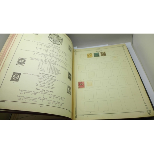 684A - A Stanley Gibbons, The Imperial Postage Stamp Album, 1892, with some stamps (first ever SG album con... 