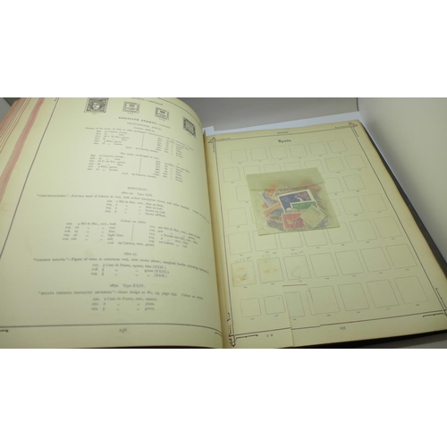 684A - A Stanley Gibbons, The Imperial Postage Stamp Album, 1892, with some stamps (first ever SG album con... 