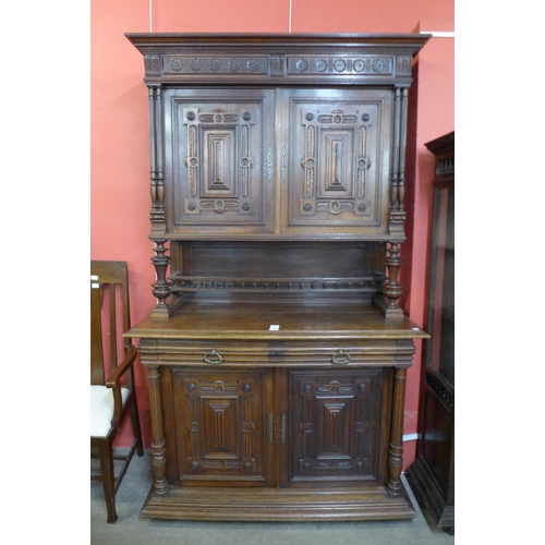 20 - A 19th Century French Henri II style carved oak buffet