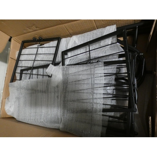 3035 - Angelita wide clothes rack and seven tier metal plant pot stand * This lot is subject to VAT