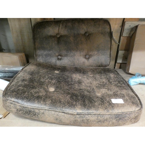 3063 - Brown upholstered swivel desk chair * This lot is subject to VAT