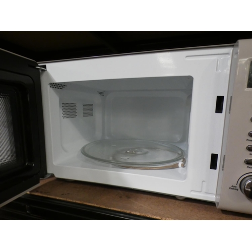 3090 - Haden grey metal 700w microwave * This lot is subject to VAT