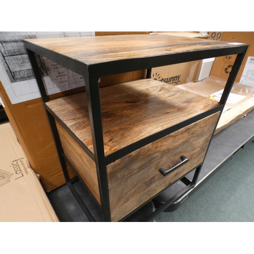 3183 - Skye 1 drawer industrial style table