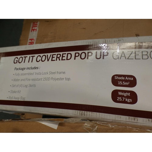 3194 - 15.5 sqm Pop-Up gazebo (4m x 4m) * This lot is subject to VAT