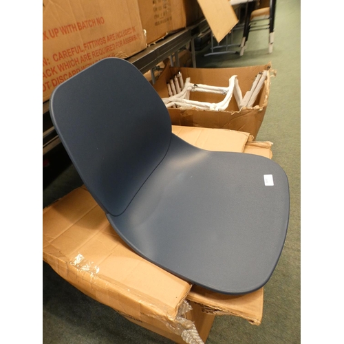 3197 - Four blue 'Shella' dining chairs * This lot is subject to VAT