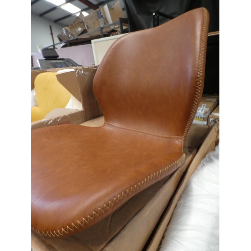 3198 - 'Durada' brown leather chair * This lot is subject to VAT