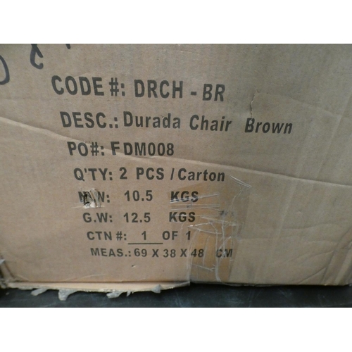 3198 - 'Durada' brown leather chair * This lot is subject to VAT