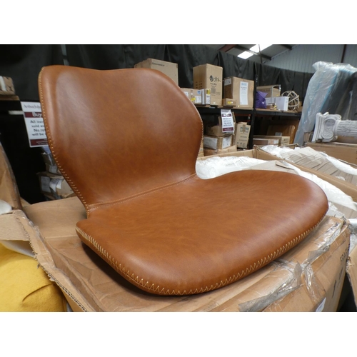 3198 - 'Durada' brown leather chair * This lot is subject to VAT