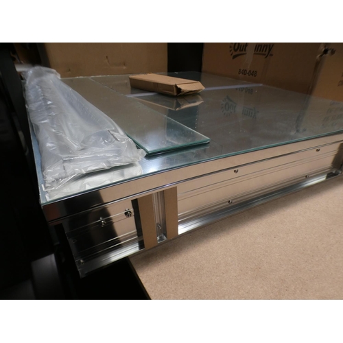 3204 - Two door mirrored bathroom cabinet (70cm H x 80cm W x 12.5cm D) * This lot is subject to VAT