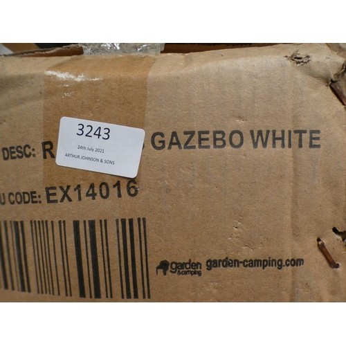 3243 - 3m x 3m White gazebo * This lot is subject to VAT