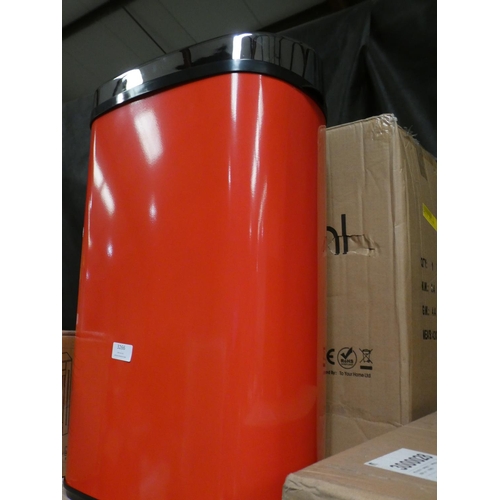 3266 - 58ltr Red rectangular sensor bin * This lot is subject to VAT