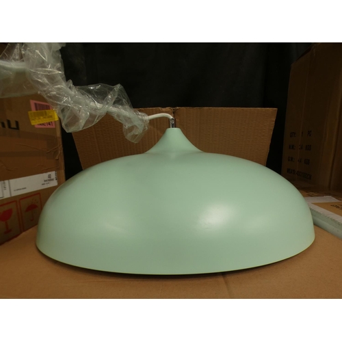 3268 - 'Kaelan' one light pendant in pale green * This lot is subject to VAT