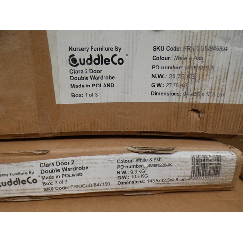 3275 - Quantity of 'Cuddle Co.' cot bed and wardrobe part boxes * This lot is subject to VAT