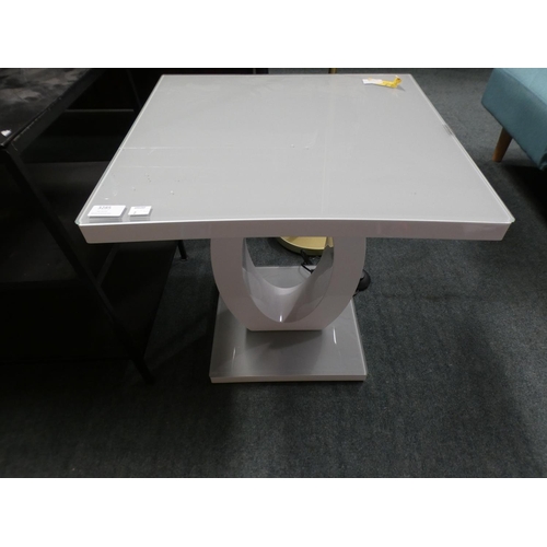 3285 - Grey and white high gloss lamp table (50cm x 50cm x 50cm) * This lot is subject to VAT