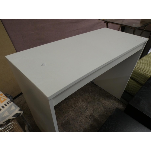 3307 - White painted desk (72cm H x 90cm W x 40cm D) * This lot is subject to VAT