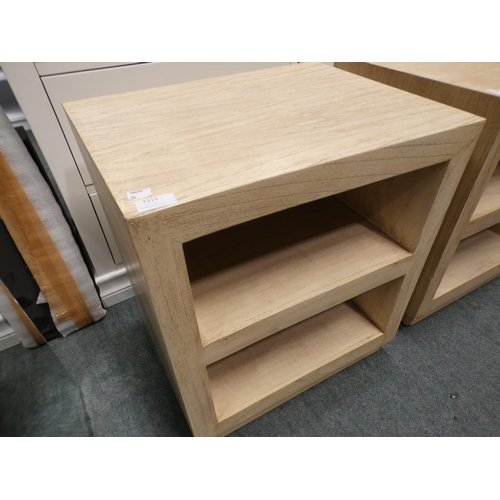 3315 - Zac two tier white bedside table (56cm H x 50cm W x 40cm D) * This lot is subject to VAT