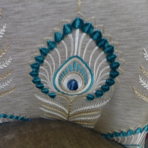 1528 - A Peacock uoholstered bedroom chair