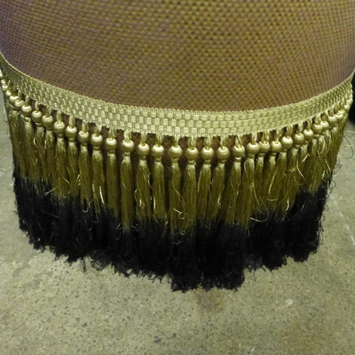 1545 - A gold fringed bedroom chair