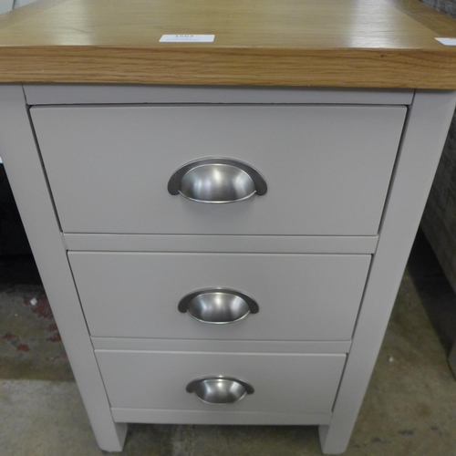 1563 - A Rutland painted oak three large bedside table (RA-LBSC-TR) * This lot is subject to VAT