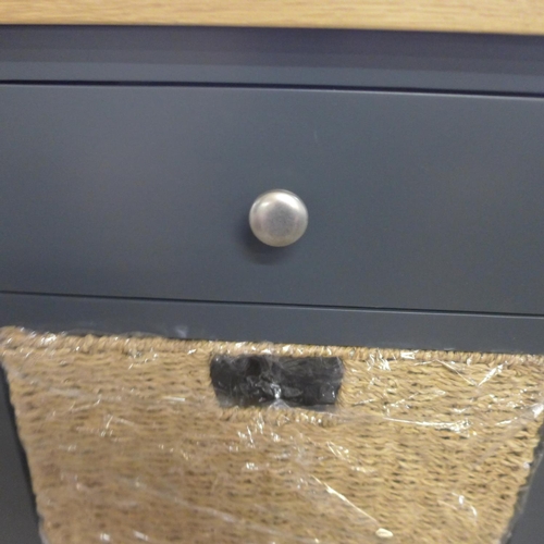 1564 - A Salisbury blue painted small basket chest *this lot is subject to VAT