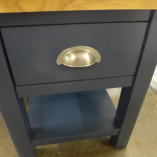 1565 - A Rutland blue painted oak lamp table with drawer (RA-LT-B) * This lot is subject to VAT